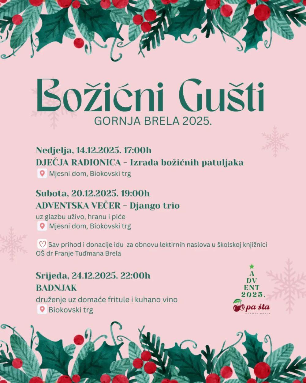 Božićni Gušti vraćaju se u Gornja Brela sa sjajnim programom