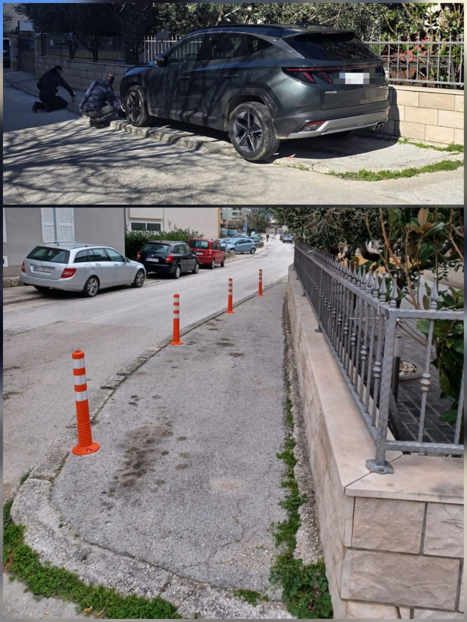 Komunalac o postavljanju stupića: Fizička barijera jedini način zaštite pješaka