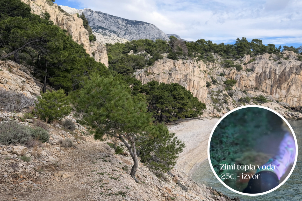 Topli izvor u moru ispred plaže Nugal