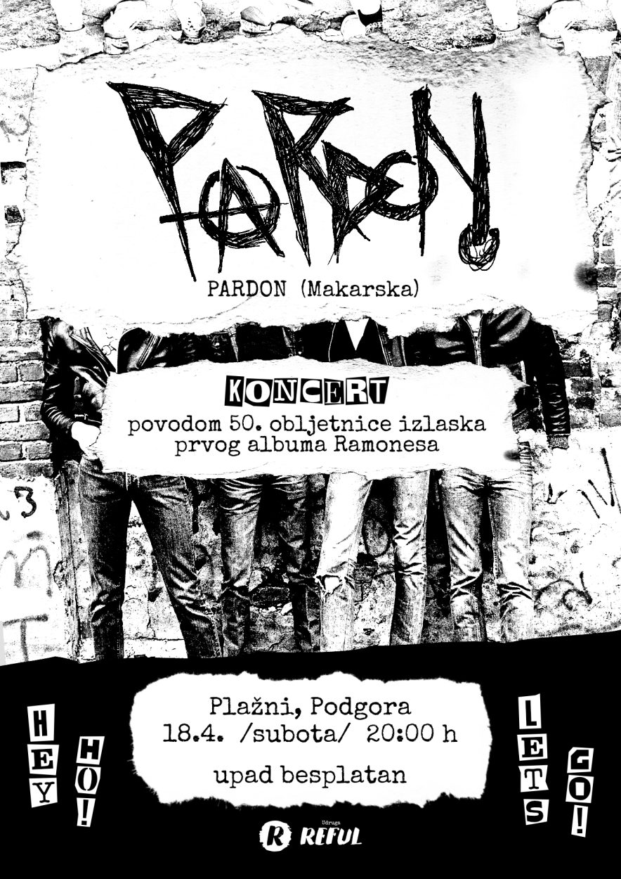 Pardon svira u Podgori uz 50 godina od izlaska prvog albuma Ramonesa