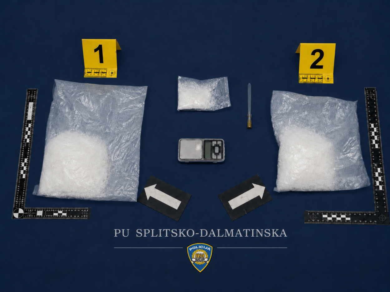 Pala s više od 700 grama metamfetamina u Tučepima