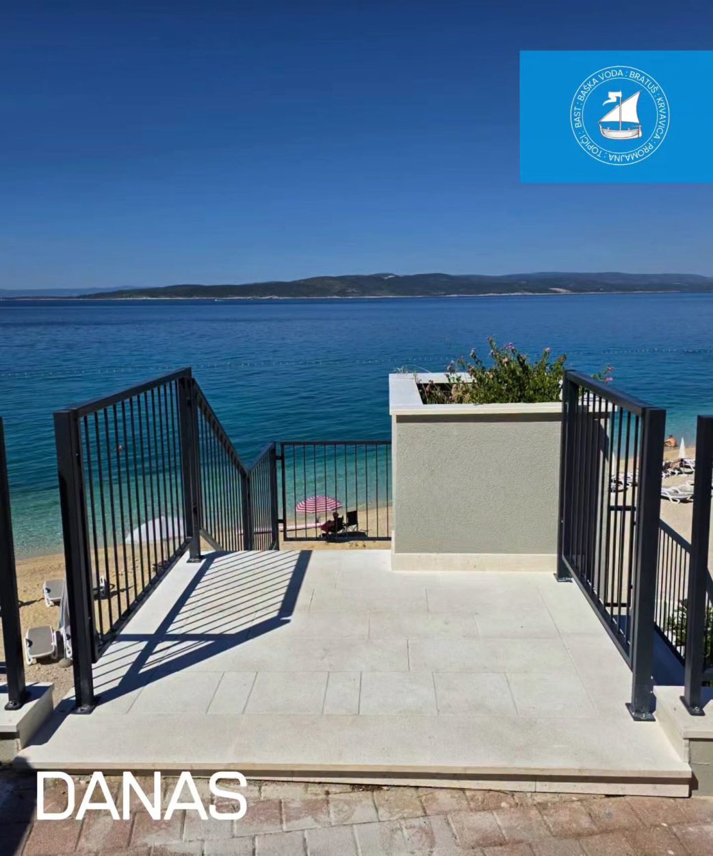 Pogledajte razliku Završeni radovi na stepenicama prema plaži ispod hotela Milenij