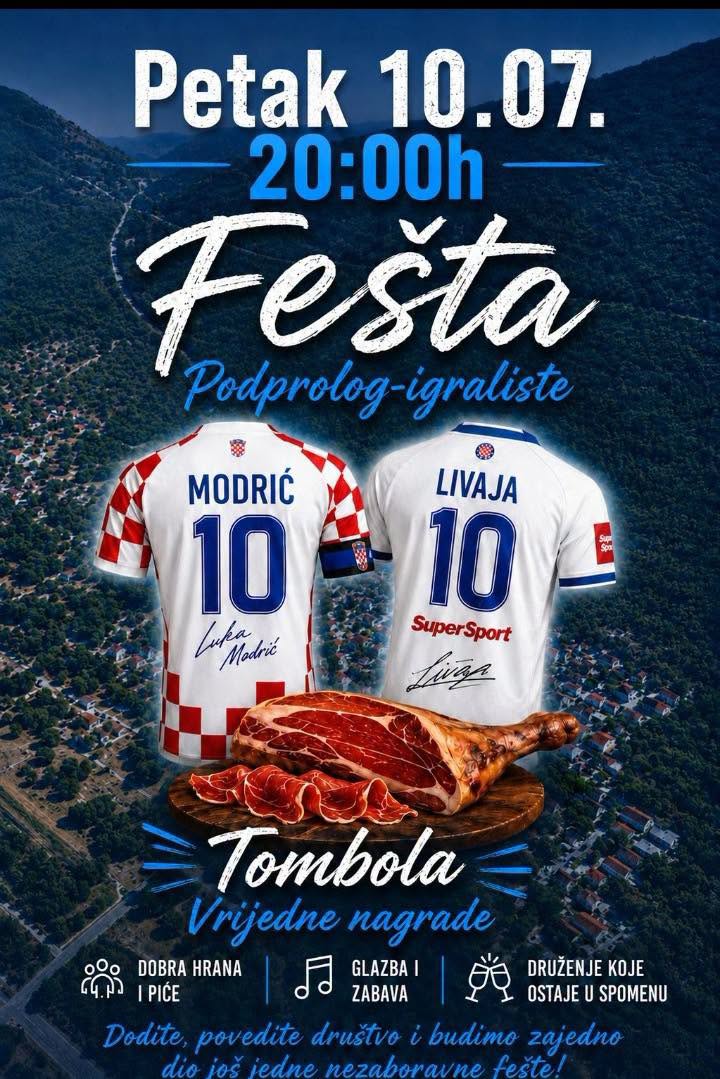 Fešta u Podprologu – 10. srpnja u 20:00