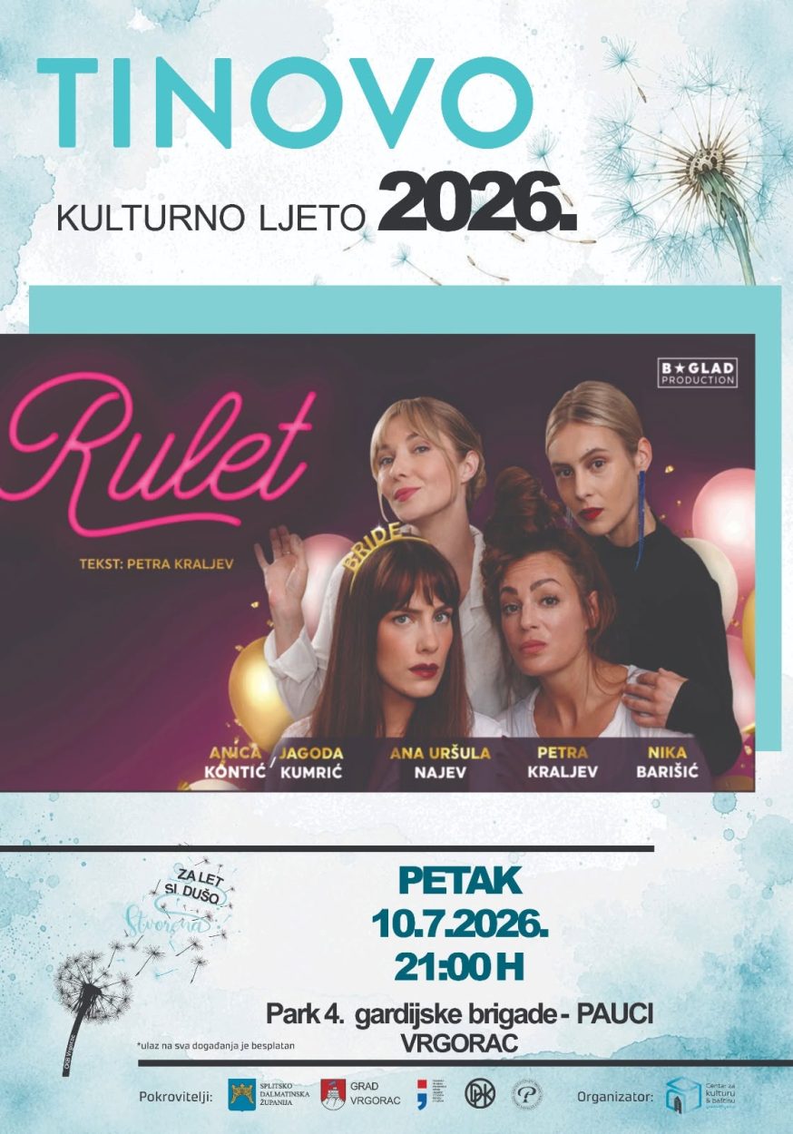 Predstava „Rulet“, Vrgorac – 10. srpnja u 21:00 h