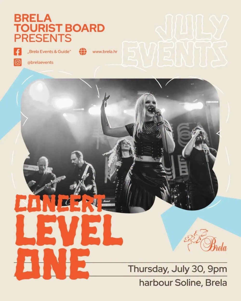 Koncert grupe Level One, Brela – 30. srpnja u 21:00 h