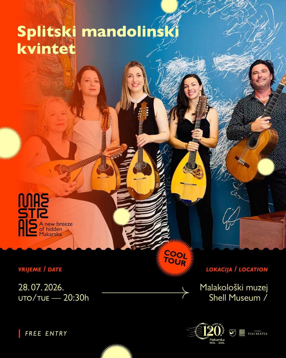 Koncert Splitskog mandolinskog kvinteta, Makarska – 28. srpnja u 20:30 h