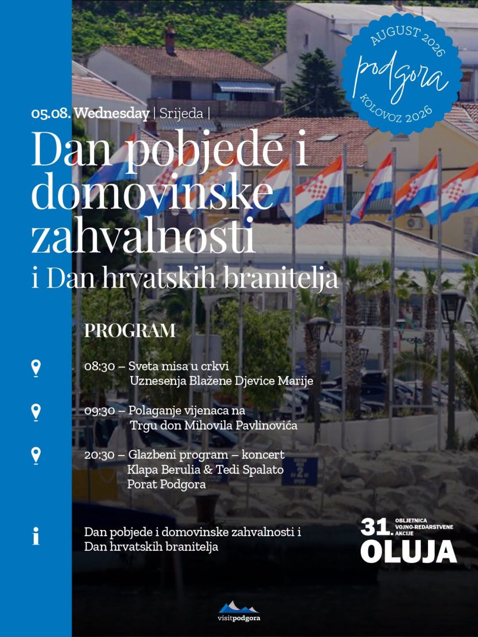 Dan pobjede i domovinske zahvalnosti, Podgora – 5. kolovoza