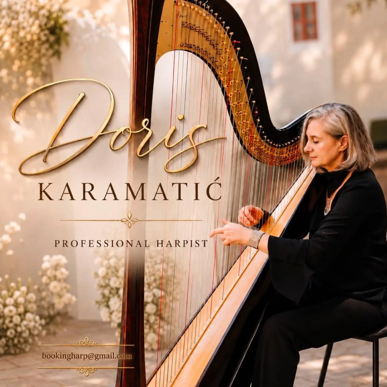 Doris Karamatić večeras svira harfu uz zalazak sunca kod Kamena Brela