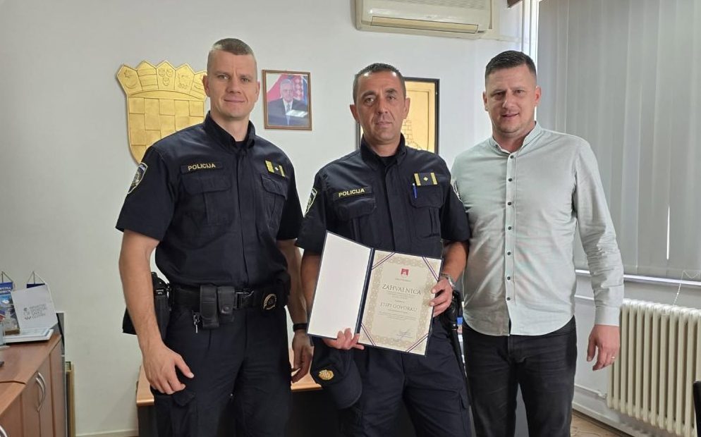 Stipe Govorko proglašen najboljim policajcem PP Vrgorac