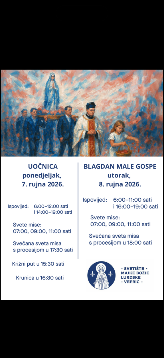 Vepric se priprema za Malu Gospu: Na uočnici se očekuju tisuće hodočasnika