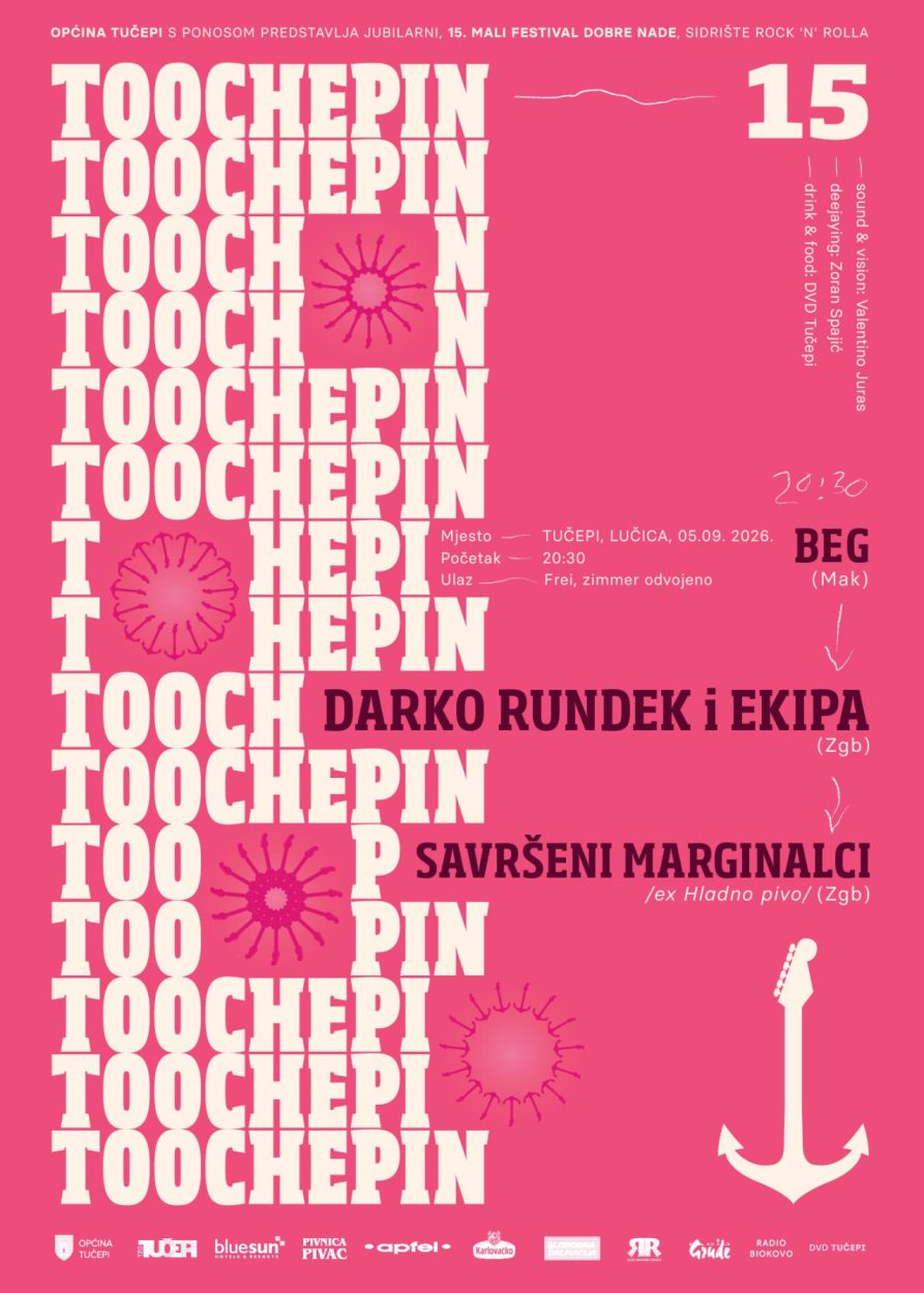 Toochepin večeras slavi 15 godina: U Tučepima Rundek, Savršeni Marginalci i BEG