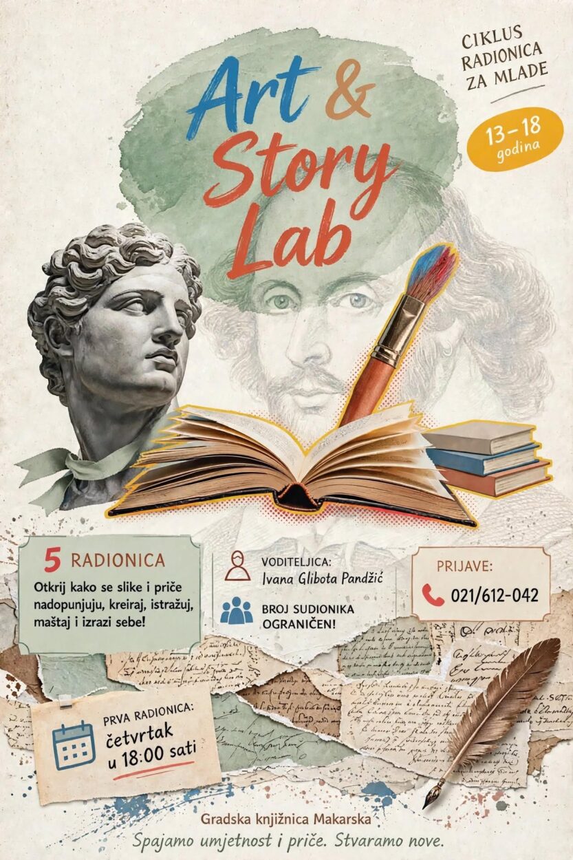 Art & Story Lab, Gradska knjižnica Makarska – 8. listopada u 18:00