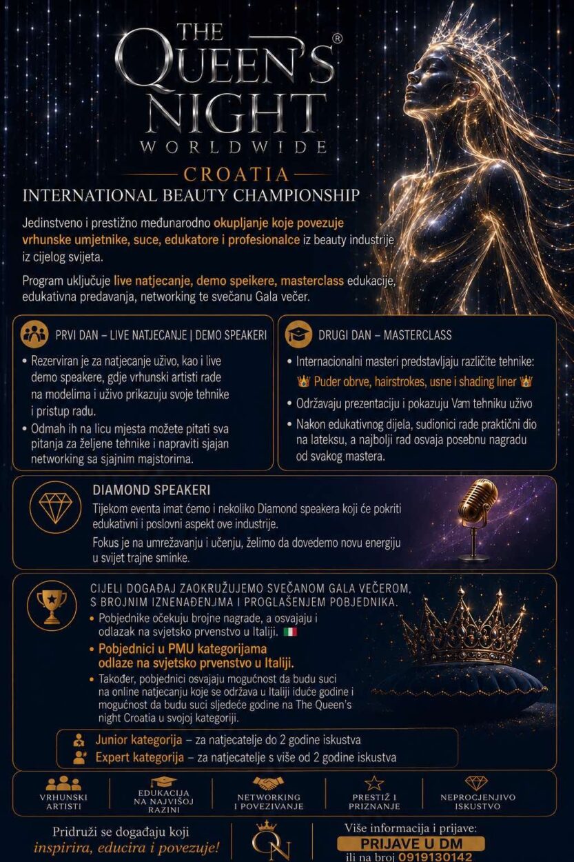 Međunarodno beauty prvenstvo The Queen’s Night Worldwide stiže u Hrvatsku