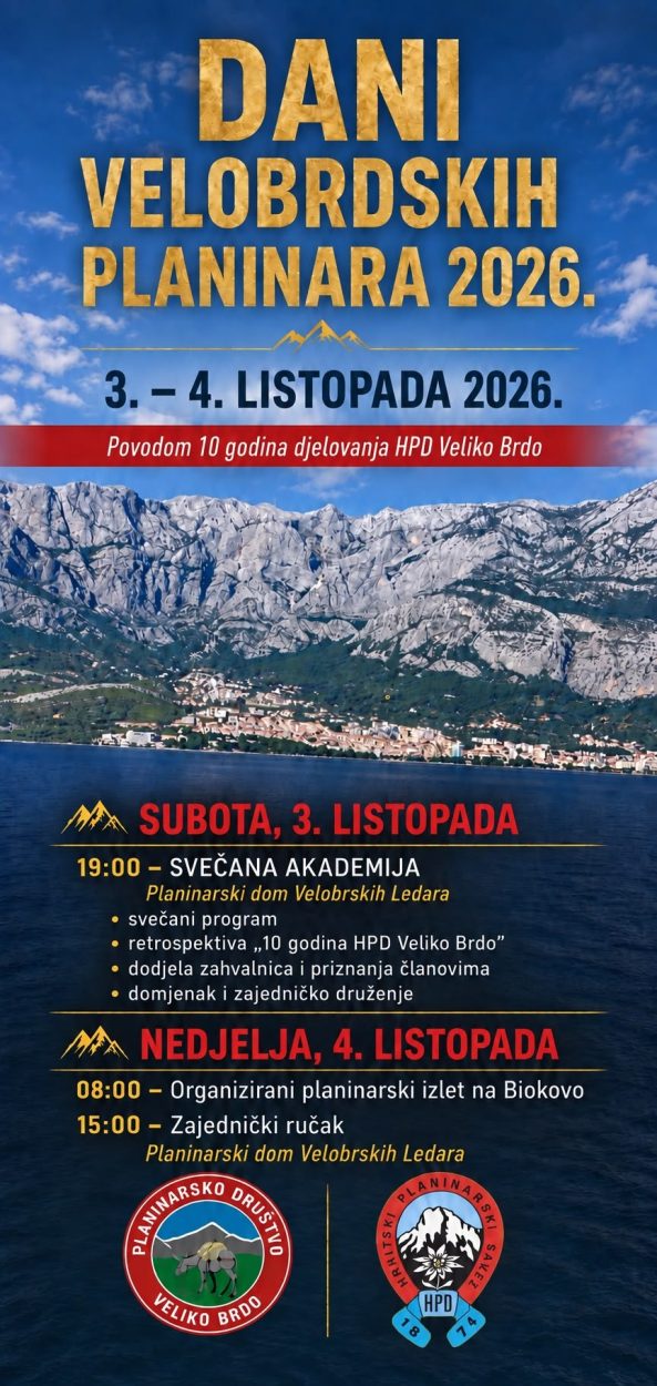 Dani Velobrdskih planinara za vikend: HPD Veliko Brdo slavi deset godina
