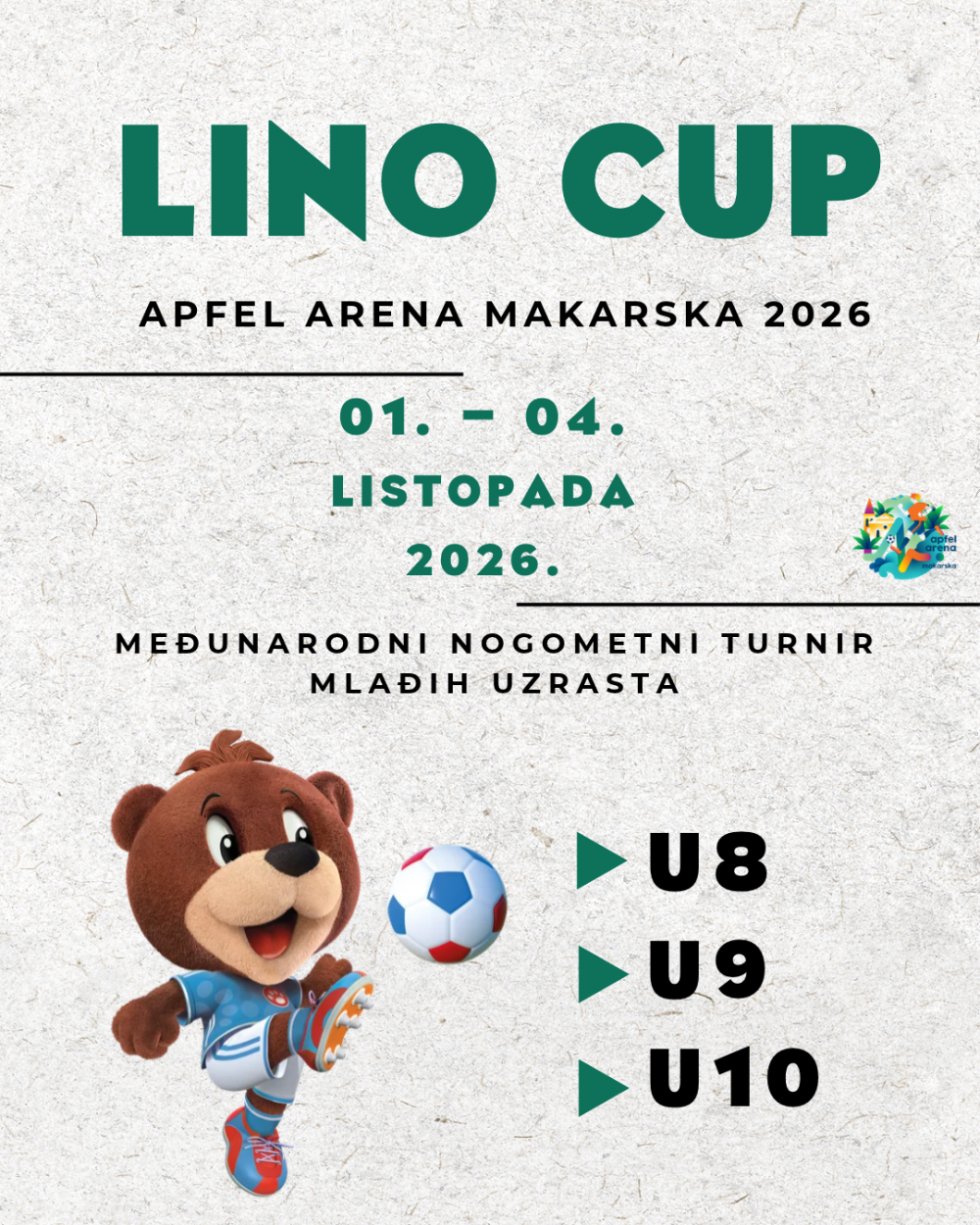 Lino Cup od danas u Makarskoj: Stotine mladih nogometaša stižu u Apfel Arenu
